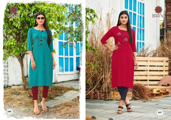 Baanvi Sui Dhaga 1 Fancy Rayon Ethnic Wear Kurti 